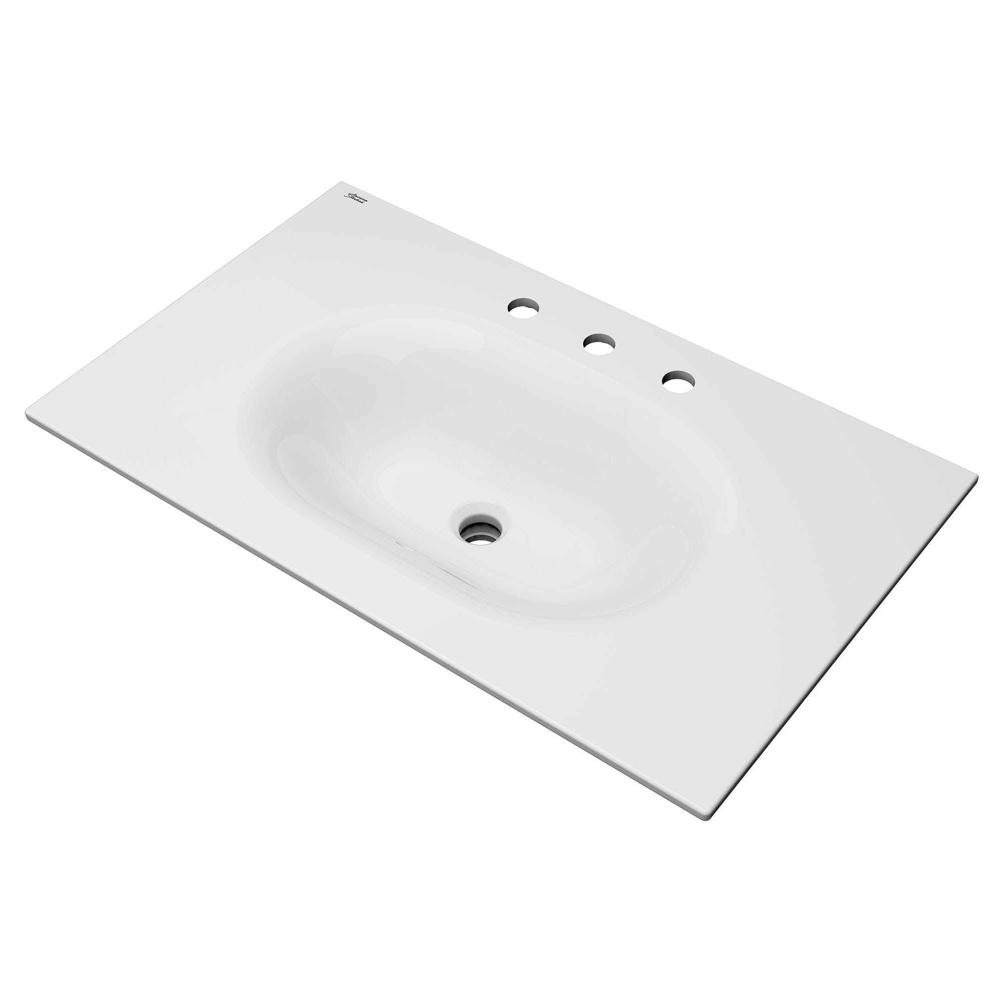 Studio S 33 Inch Vitreous China Vanity Sink Top 8 Inch Centers WHITE